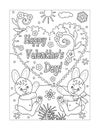 Valentine`s Day greeting card, sign or poster join the dots puzzle and coloring page Royalty Free Stock Photo